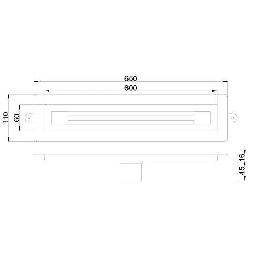 Душевой лоток Boheme Premium Trendy 60см GUN METAL 983-60-GM Душевой лоток Boheme Premium Trendy 60см GUN METAL 983-60-GM
