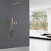 Душевая система ABBER Rund AF8750G скрытого монтажа с изливом, термостат, золото матовое Душевая система ABBER Rund AF8750G скрытого монтажа с изливом, термостат, золото матовое