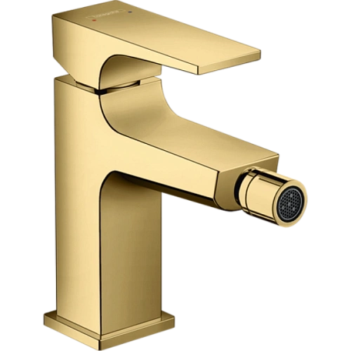 Смеситель для биде Hansgrohe Metropol 32520990 с донным клапаном Push-Open, полированное золото Смеситель для биде Hansgrohe Metropol 32520990 с донным клапаном Push-Open, полированное золото
