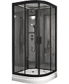 Душевая кабина Timo Premium ILMA Black 909 с крышей, хамам и стульчиком 90x90x222 Душевая кабина Timo Premium ILMA Black 909 с крышей, хамам и стульчиком 90x90x222