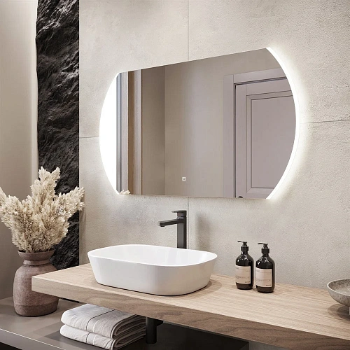 Зеркало DIWO Новгород 120 с подсветкой, овальное, с сенсорным управлением, настенное 543686 Зеркало DIWO Новгород 120 с подсветкой, овальное, с сенсорным управлением, настенное 543686