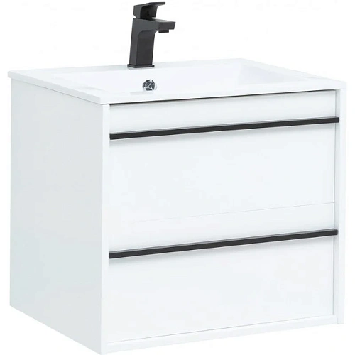 Тумба с раковиной Aquanet Lino 60 белый матовый 00271943 Тумба с раковиной Aquanet Lino 60 белый матовый 00271943