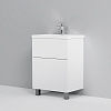 Картинка анонса товара «тумба с раковиной am.pm gem m90-fsx0602-wc0602wg напольная, 60 см, 2 ящика push-to-open, белый»