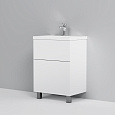 Детальная картинка товара «тумба с раковиной am.pm gem m90-fsx0602-wc0602wg напольная, 60 см, 2 ящика push-to-open, белый»