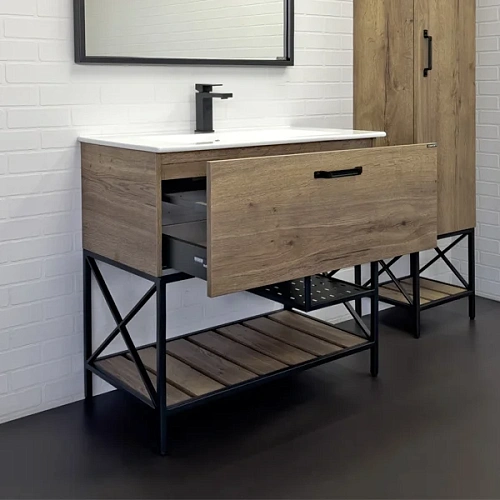 Тумба с раковиной Comforty Бредфорд 90 00-00009403 дуб темный раковина Comforty 90E Тумба с раковиной Comforty Бредфорд 90 00-00009403 дуб темный раковина Comforty 90E