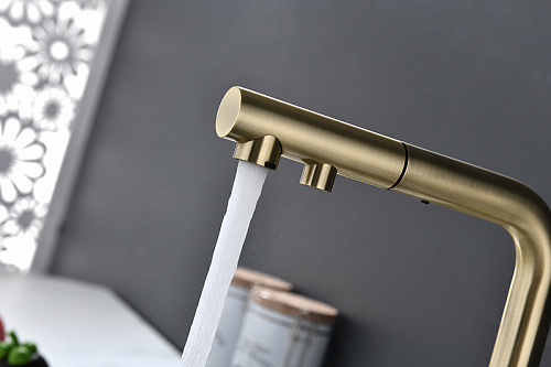Смеситель для кухни Paulmark SERPENTINE бронза Se213222-BR Смеситель для кухни Paulmark SERPENTINE бронза Se213222-BR