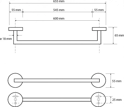 Полотенцедержатель Bemeta DARK 104204040 Полотенцедержатель Bemeta DARK 104204040