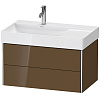 Картинка анонса товара «тумба под раковину duravit xsquare xs416806161 подвесная 78 см коричнево-оливковый глянцевый»