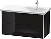 Картинка анонса товара «тумба под раковину duravit xsquare xs418804040 подвесная 101 см черный глянцевый»