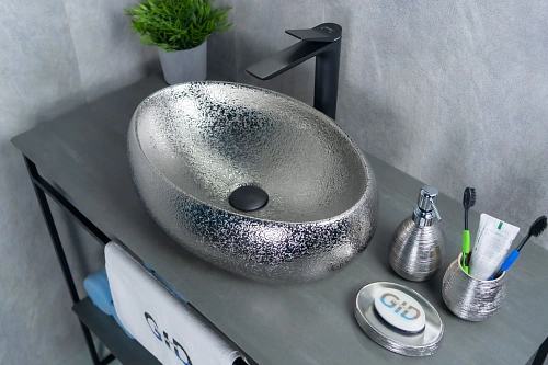 Раковина Gid 9030s 52235 накладная хром 48x34x15 Раковина Gid 9030s 52235 накладная хром 48x34x15