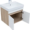 Тумба под раковину Aquanet Оптима 60 00344799 дуб светлый/белый сатин Тумба под раковину Aquanet Оптима 60 00344799 дуб светлый/белый сатин