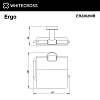 Держатель туалетной бумаги WHITECROSS Ergo ER2262NIB брашированный никель Держатель туалетной бумаги WHITECROSS Ergo ER2262NIB брашированный никель