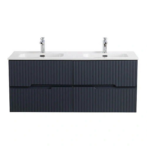 Тумба под раковину CEZARES DUET-N-1200-4C-SO-2-GR-P Grafito 1200x457 подвесная Тумба под раковину CEZARES DUET-N-1200-4C-SO-2-GR-P Grafito 1200x457 подвесная