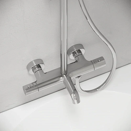 Душевая система Sancos Game SC3001LCH с изливом и термостатом с регулировкой по высоте хром Душевая система Sancos Game SC3001LCH с изливом и термостатом с регулировкой по высоте хром