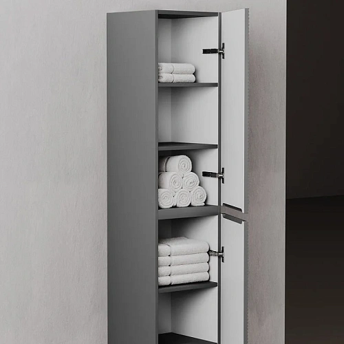 Шкаф-пенал Sancos Folk PFL35GS 350х350х1650 мм, Grey soft Шкаф-пенал Sancos Folk PFL35GS 350х350х1650 мм, Grey soft