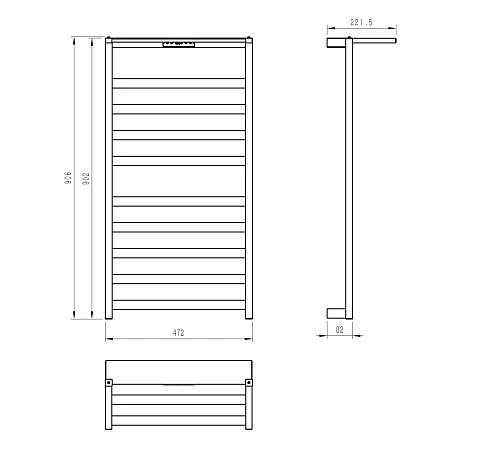 Полотенцесушитель электрический Wonzon & Woghand черный матовый (WW-A1029-MB) Полотенцесушитель электрический Wonzon & Woghand черный матовый (WW-A1029-MB)