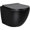 Унитаз подвесной Vincea Globo VT1-14SMB, матовый черный, ультратонкое сиденье soft-close