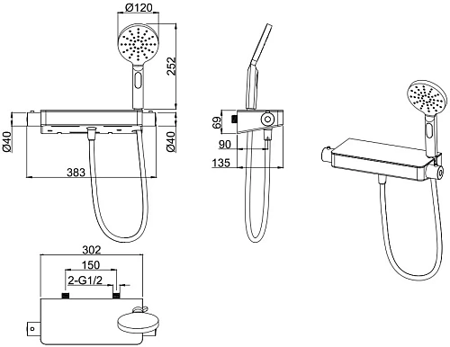 Смеситель для душа Allen Brau Fantasy 5.11002-00 Смеситель для душа Allen Brau Fantasy 5.11002-00
