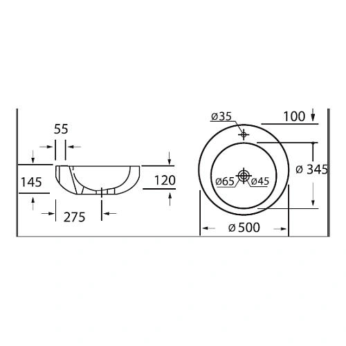 Раковина BelBagno Bingo BB1053LW 50см Раковина BelBagno Bingo BB1053LW 50см