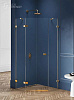 Картинка анонса товара «душевой уголок new trendy avexa gold brushed l 80x80x200 exk-3851 брашированное золото»