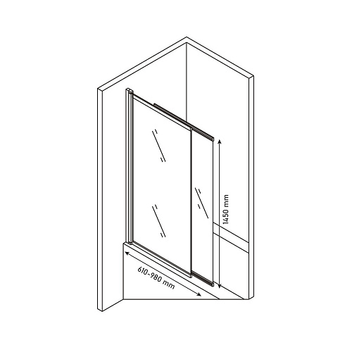 Шторка на ванну BERGES RIVER S Slider 980 065014 Шторка на ванну BERGES RIVER S Slider 980 065014
