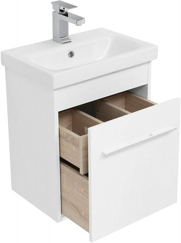 Тумба с раковиной Aquanet Августа 50 (Moduo Slim) белый 00254069 Тумба с раковиной Aquanet Августа 50 (Moduo Slim) белый 00254069