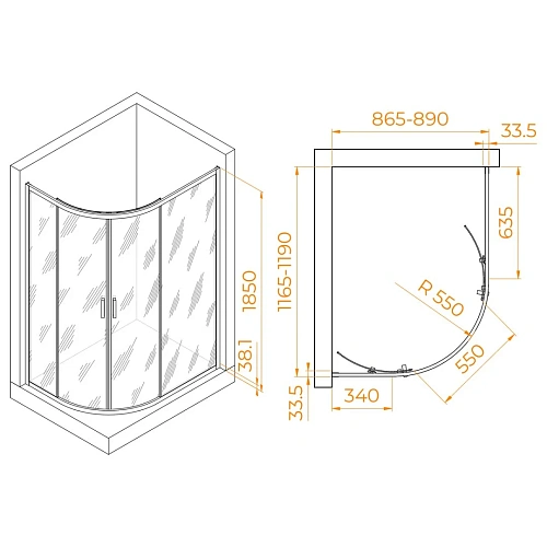 Душевой уголок RGW PA-61 900x1200 мм 41086192-11 хром Easy Clean Душевой уголок RGW PA-61 900x1200 мм 41086192-11 хром Easy Clean