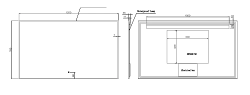 Зеркало Boheme 543-120-GM металлическая рама, подсветка, сенсор, антизапотевание, 120x70 Зеркало Boheme 543-120-GM металлическая рама, подсветка, сенсор, антизапотевание, 120x70