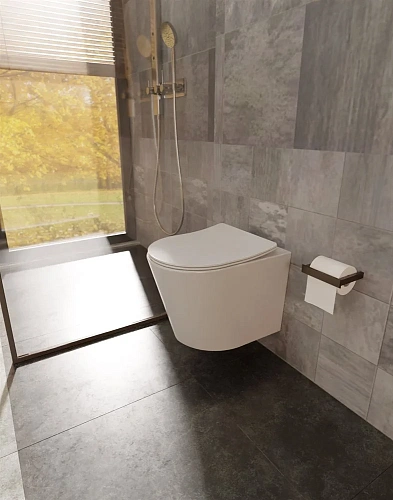 Унитаз подвесной AQUAme AQM2001 с сиденьем SoftClose, технология смыва Rimless, скрытый крепеж 515x3 Унитаз подвесной AQUAme AQM2001 с сиденьем SoftClose, технология смыва Rimless, скрытый крепеж 515x3