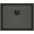 Картинка анонса товара «кухонная мойка paulmark next 54 uni, pm215444-gm, вороненая сталь,540х440мм 1,2мм»