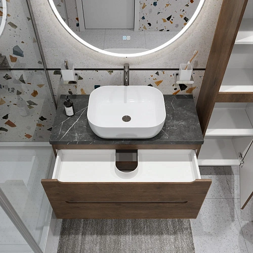 Тумба со столешницей и раковиной BelBagno ETNA 100 etna100rw-kepmno-1302-set подвесная ETNA100RW-KEPMNO-1302-SET Тумба со столешницей и раковиной BelBagno ETNA 100 etna100rw-kepmno-1302-set подвесная ETNA100RW-KEPMNO-1302-SET