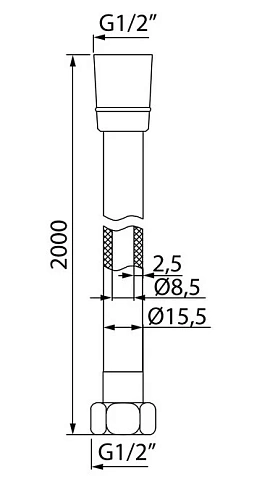 Душевой шланг IDDIS (A50711 2.0) усиленный Душевой шланг IDDIS (A50711 2.0) усиленный