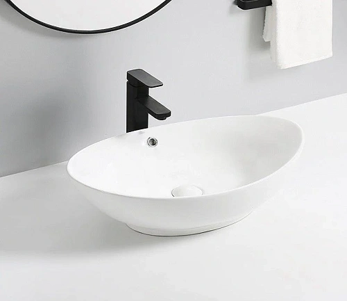 Раковина CeramaLux 9019 накладная, белый Раковина CeramaLux 9019 накладная, белый