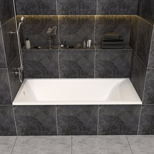 Ванна из искусственного камня Marmo-Elite Авиньон PW-170-80-2 1700x800 щелевой перелив, глянцевая Ванна из искусственного камня Marmo-Elite Авиньон PW-170-80-2 1700x800 щелевой перелив, глянцевая