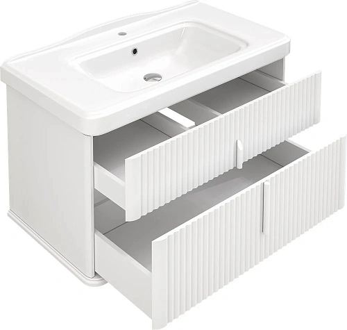 Комплект мебели STWORKI Молде 95 белая, с сифоном 579363 Комплект мебели STWORKI Молде 95 белая, с сифоном 579363