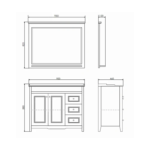 Зеркало Comforty Тбилиси-90 00003132632 белый глянец Зеркало Comforty Тбилиси-90 00003132632 белый глянец