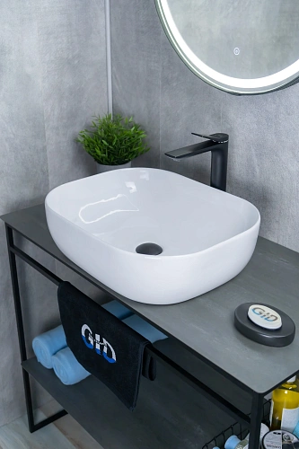 Раковина Gid D1302 51198 накладная белая 50x40x14 Раковина Gid D1302 51198 накладная белая 50x40x14