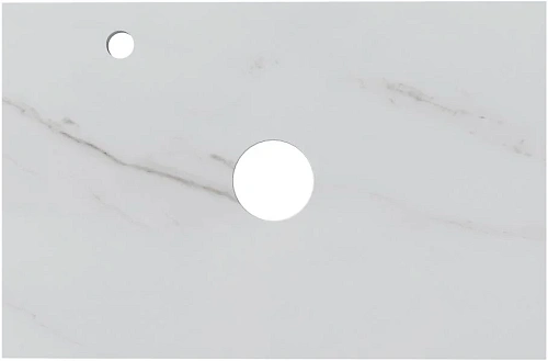 Столешница Aquanet Flat 70 00345778 мрамор, с отверстием слева Столешница Aquanet Flat 70 00345778 мрамор, с отверстием слева