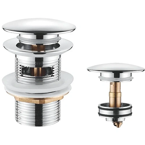 Донный клапан Teso azaro TAD101 c переливом, клик-клак, хром Донный клапан Teso azaro TAD101 c переливом, клик-клак, хром