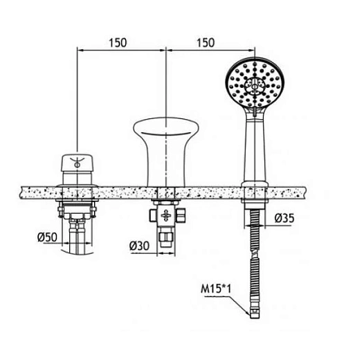 Смеситель на борт ванны Bravat Cobra F5140197CP-1-RUS Смеситель на борт ванны Bravat Cobra F5140197CP-1-RUS