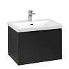Тумба под раковину Villeroy &amp; Boch Subway 3.0 с подсветкой Volcano Black / Volcano Black C575L1VL