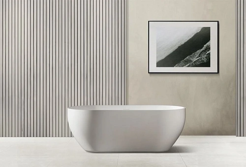 Ванна отдельностоящая ABBER AS9613-1.7 170x75 универсальная, белая матовая, искусственный камень Ванна отдельностоящая ABBER AS9613-1.7 170x75 универсальная, белая матовая, искусственный камень