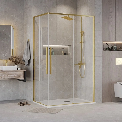 Душевой уголок GROSSMAN Galaxy 1/2.K33.01.11.32.00-1/2.K33.01.90.32.00 (110х90х195) раздвижная,золото сатин,стекло прозрачное Душевой уголок GROSSMAN Galaxy 1/2.K33.01.11.32.00-1/2.K33.01.90.32.00 (110х90х195) раздвижная,золото сатин,стекло прозрачное