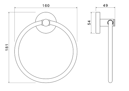 Полотенцедержатель Aquatek Европа AQ4112BGM черный хром шлифованный Полотенцедержатель Aquatek Европа AQ4112BGM черный хром шлифованный