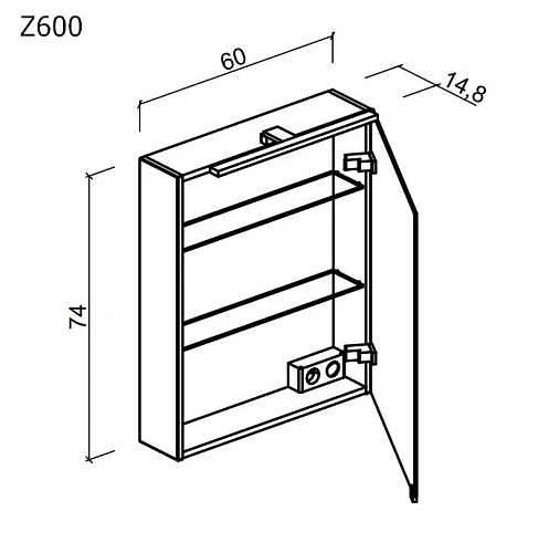Зеркальный шкаф Sancos Hilton Z600 Зеркальный шкаф Sancos Hilton Z600