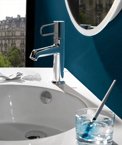 Смеситель для раковины Jacob Delafon Odeon Rive Gauche E21028-BL-CP с донным клапаном Смеситель для раковины Jacob Delafon Odeon Rive Gauche E21028-BL-CP с донным клапаном