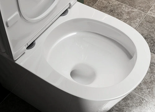 Унитаз напольный ABBER Bequem AC1112T компакт белый, безободковый, смыв торнадо Унитаз напольный ABBER Bequem AC1112T компакт белый, безободковый, смыв торнадо