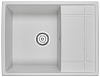 Картинка анонса товара «кухонная мойка granula 6501, арктик (белый), кварц 650х495»