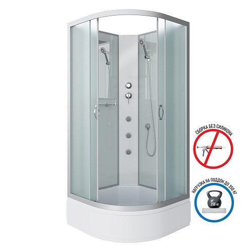 Душевая кабина Niagara Classic NG-3301-14BKG (900х900х2000) средний поддон (26см) стекло матовое 33011424BKG Душевая кабина Niagara Classic NG-3301-14BKG (900х900х2000) средний поддон (26см) стекло матовое 33011424BKG