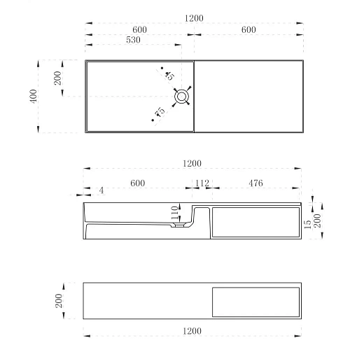 Тумба с раковиной ABBER Stein AS2649-1.2 подвесная, белая матовая Тумба с раковиной ABBER Stein AS2649-1.2 подвесная, белая матовая